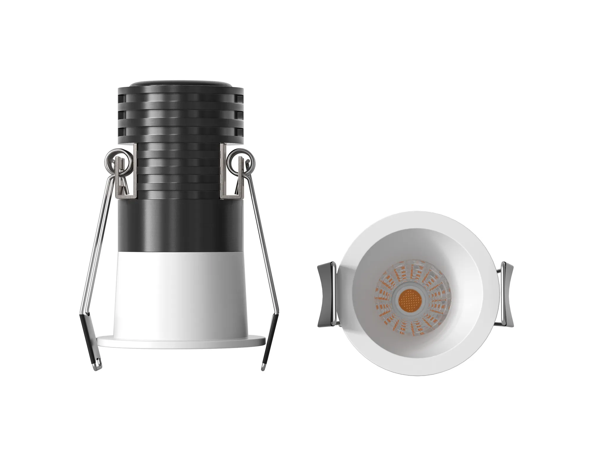 M9269  Cane 6cm Spotlight, 7W LED, 4000K, 605lm, White, Cut Out: 45mm, Driver Included